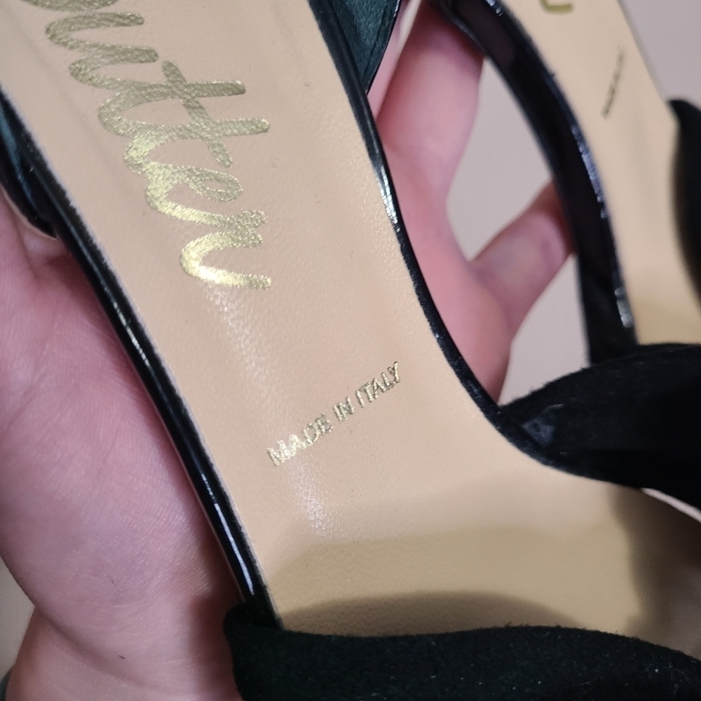 Butter Black Peep Toe Heels - Picture 5 of 7